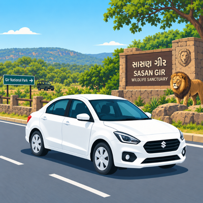 Jamnagar to Sasan Gir taxi - wildlife sanctuary tour
